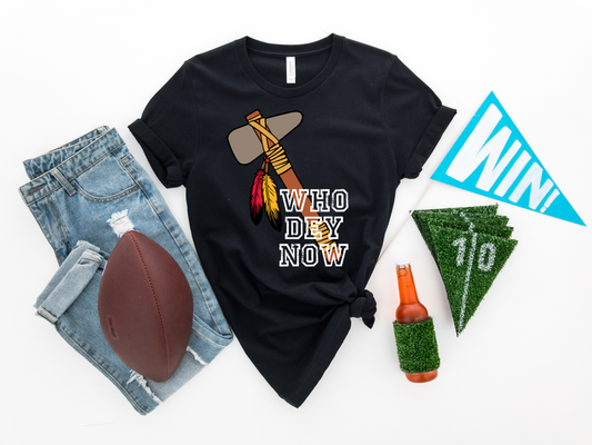 2.0 Who Dey Tomahawk White -  DTF Transfer