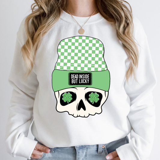 Dead Inside But Lucky Skull - DTF Transfer