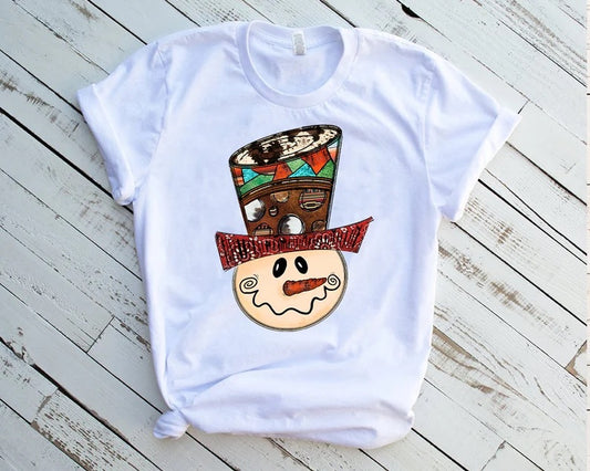 Western Snowman DTF Transfer