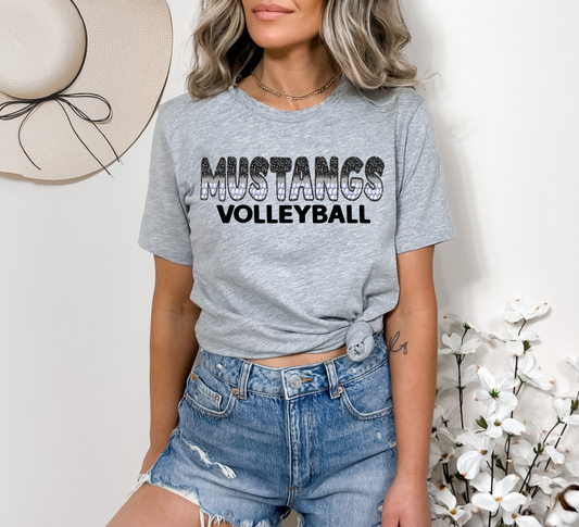 Leopard Mascot Volleyball Font - DTF Transfer