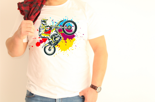 Splatter Paint Motocross Dirt Bike DTF Transfer