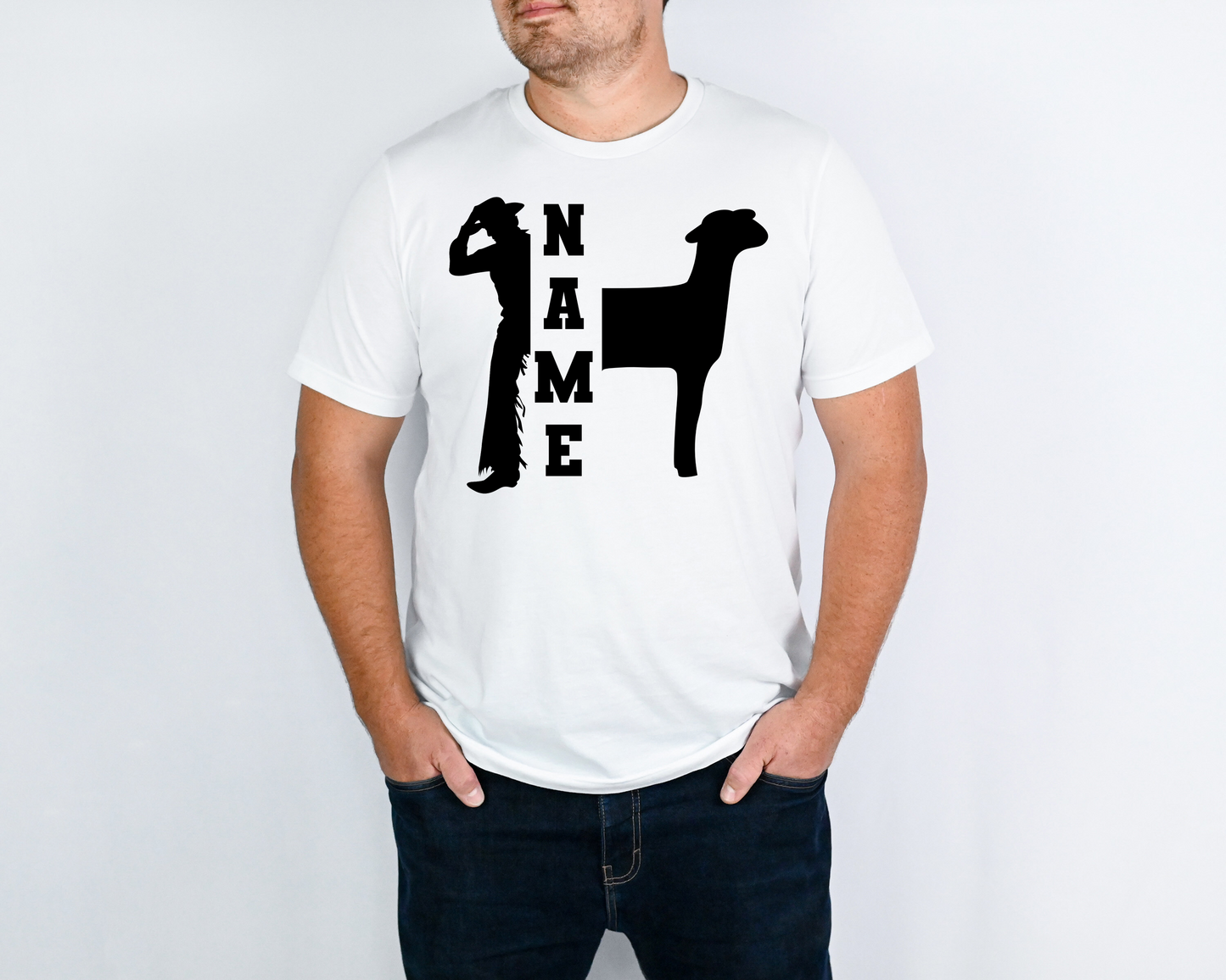 Personalized Cowboy Goat - DTF Transfer