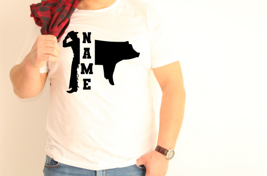 Personalized Cowboy Pig - DTF Transfer