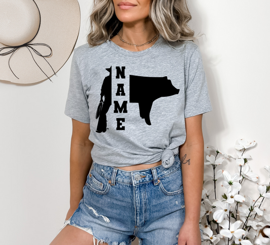 Personalized Cowgirl Pig - DTF Transfer