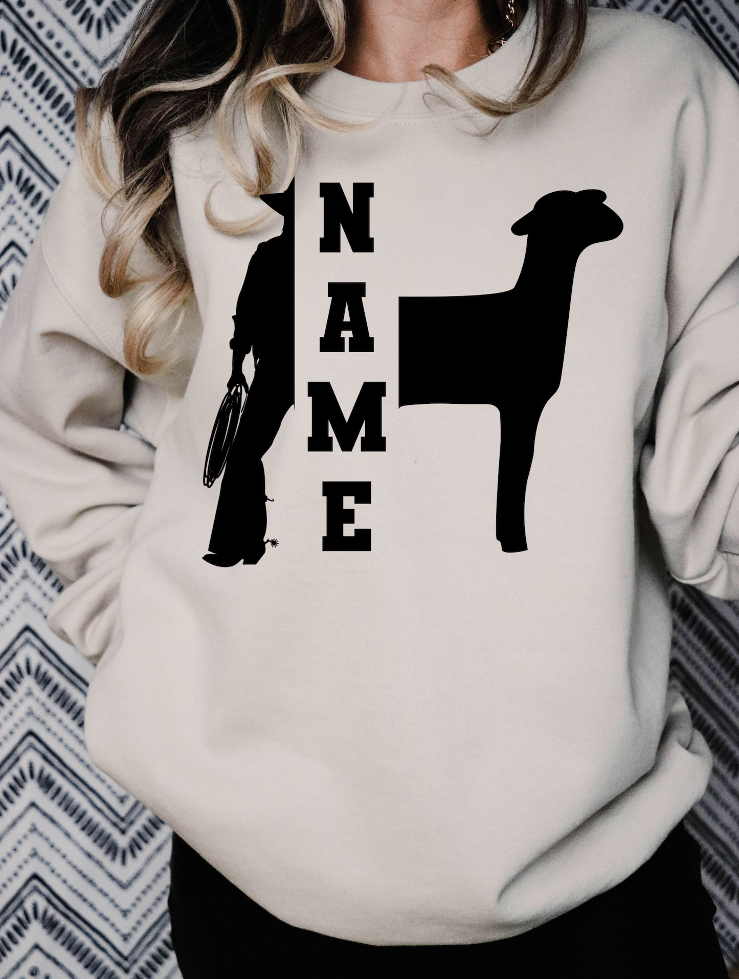 Personalized Cowgirl Goat - DTF Transfer
