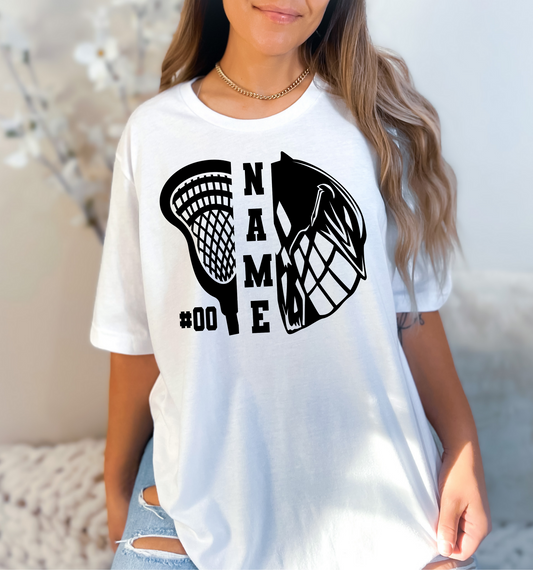 Personalized Lacrosse Name & Number - DTF Transfer