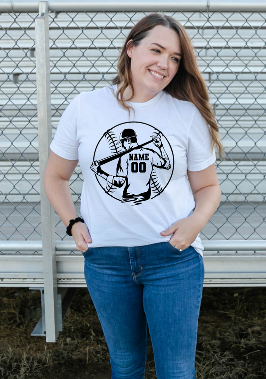 Personalized Baseball Player Name & Number - DTF Transfer