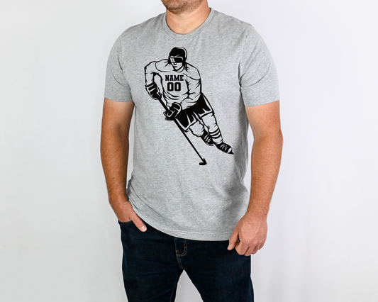 Personalized Hockey Player Name & Number - DTF Transfer