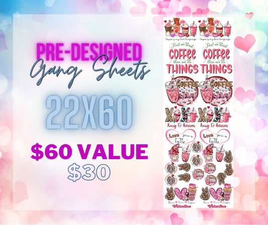 Coffee Valentines Gang Sheet