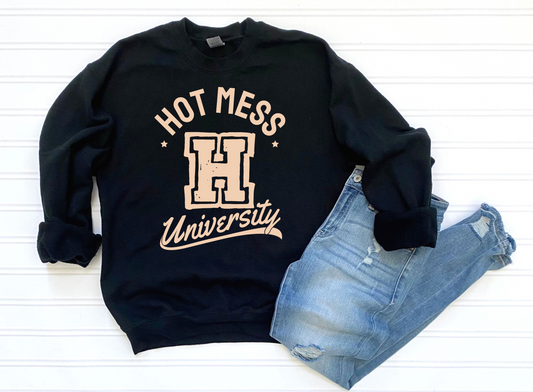 Tan - Hot Mess University - DTF Transfer