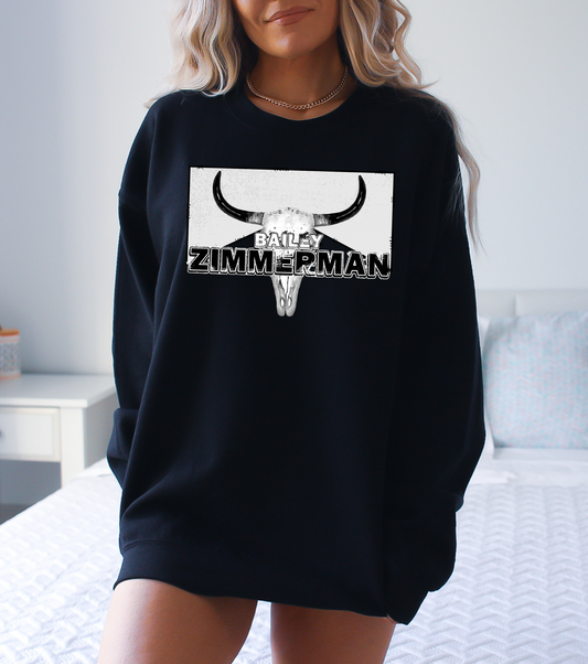 White Bull Skull Zimmerman - DTF Transfer