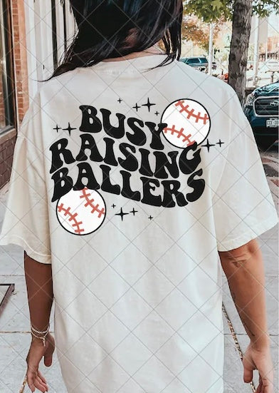 Baseball Busy Raising Ballers DTF Transfer