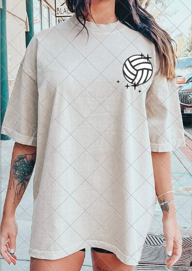 Color Volleyball Pocket DTF Transfer