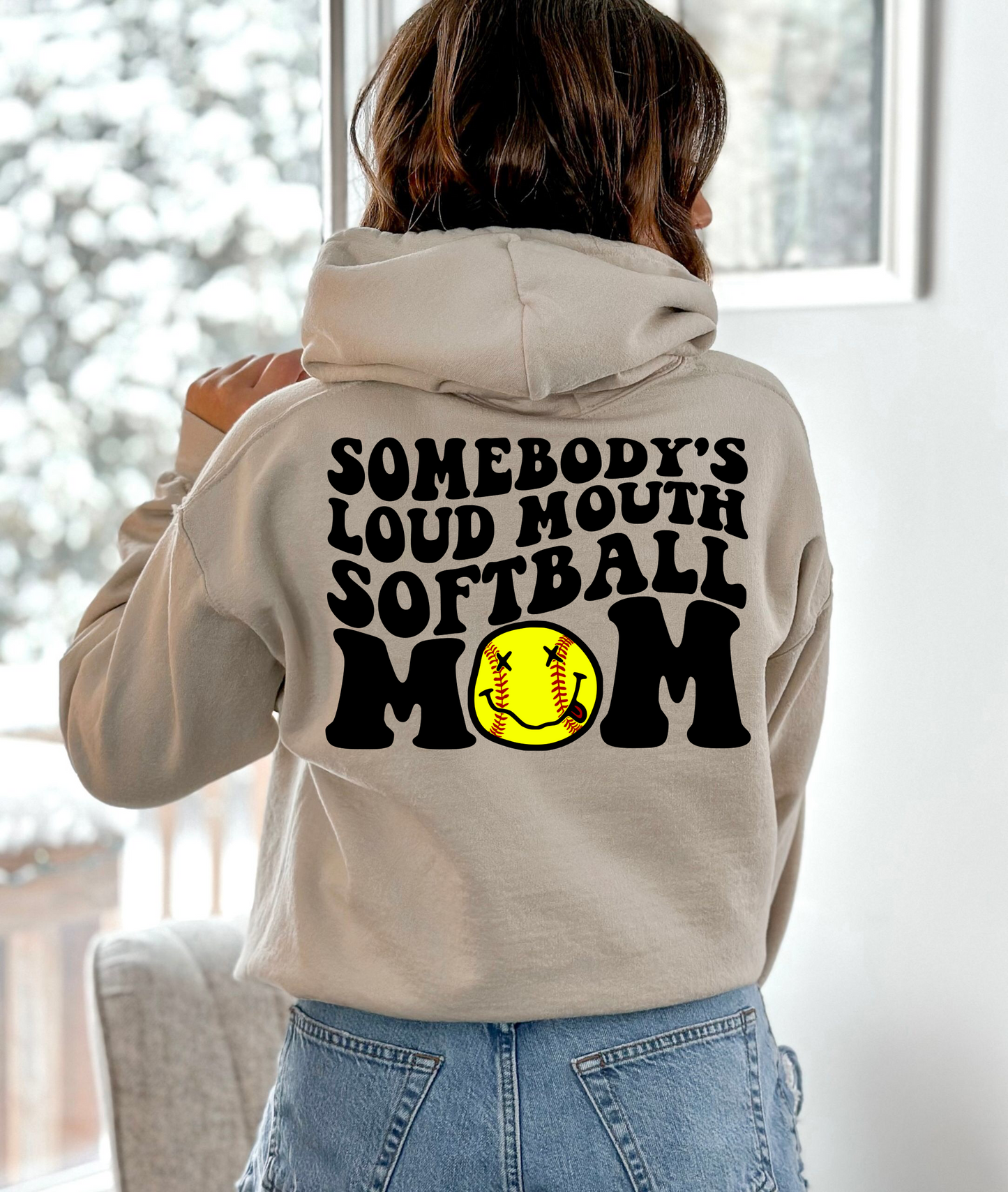 Somebody's Loud Mouth Softball Mom - DTF Transfer
