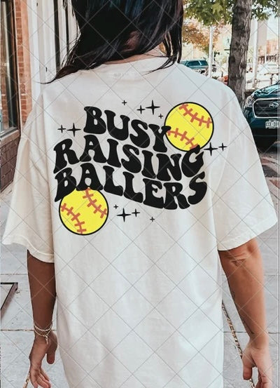 Softball Busy Raising Ballers DTF Transfer