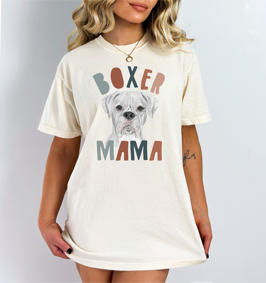 Boxer White Mama DTF Transfer