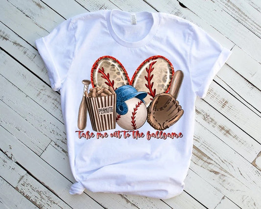 Take Me Out To The Ballpark Baseball DTF Transfer
