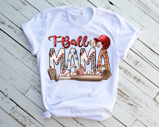 T-Ball Mama Baseball DTF Transfer