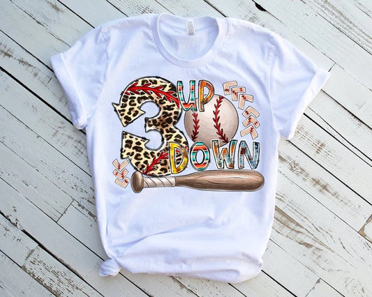 3 Up Down Leopard Western DTF Transfer