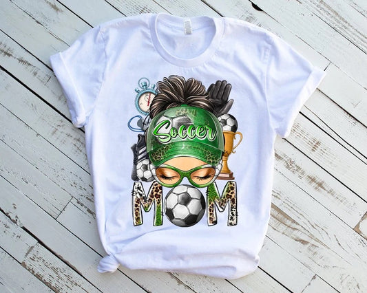 Messy Bun Soccer Mom - DTF Transfer