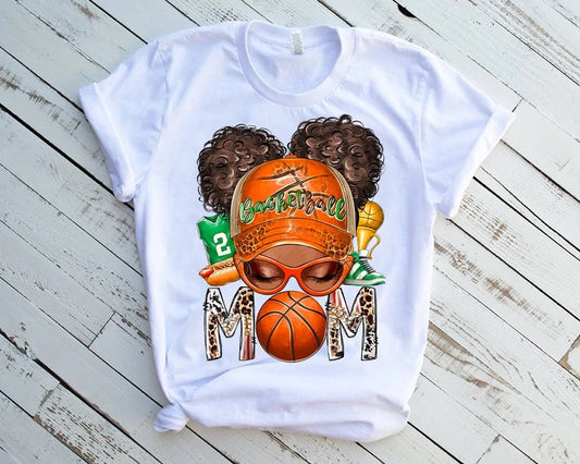 Basketball Mom Messy Bun - DTF Transfer