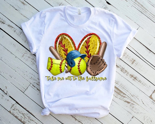 Softball Take Me out to the ballgame - DTF Transfer