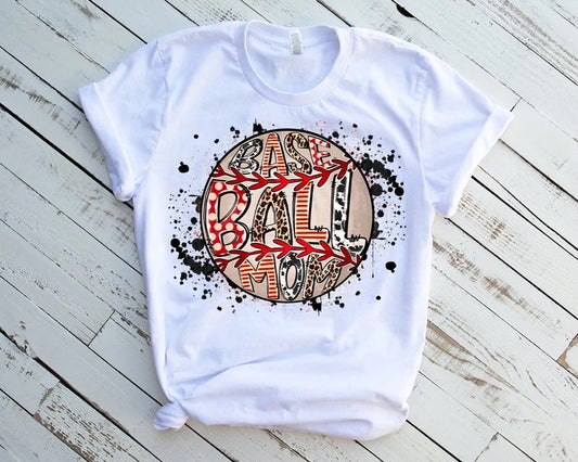 Baseball Mom Splatter - DTF Transfer