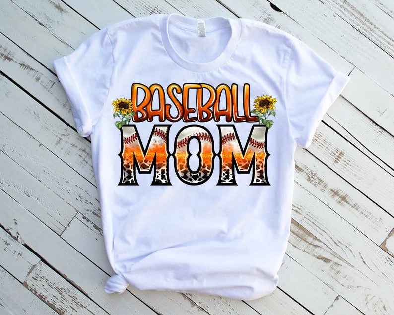 Baseball Mom Floral - DTF Transfer