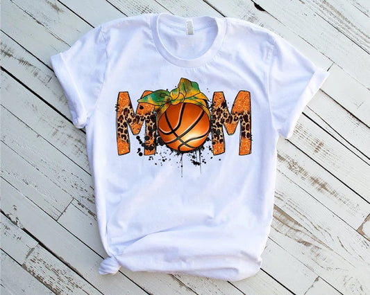 Basketball Mom Bandana Glitter Leopard - DTF Transfer
