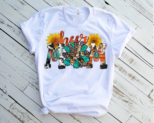 Sunflower Western Cheer Mom Pom Pom - DTF Transfer