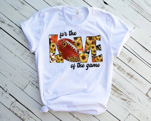 Western Sunflower For the love of the game football - DTF Transfer