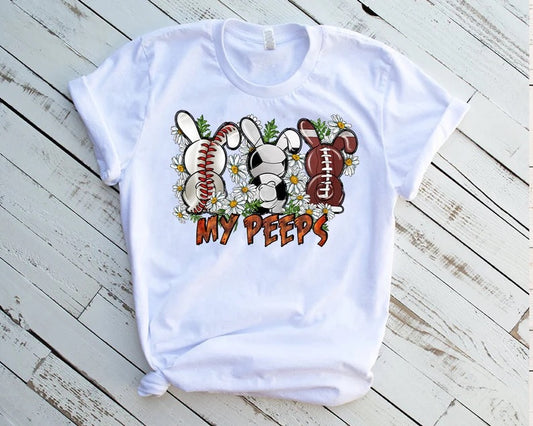 My Peeps Bunny Baseball Soccer Football - DTF Transfer
