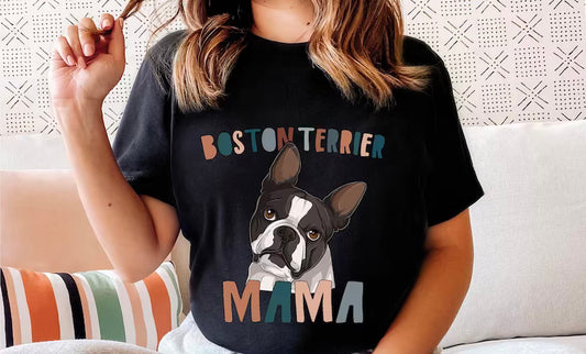 Boston Terrier Mama DTF Transfer