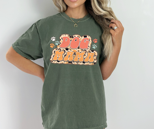 Leopard Dog Mama Paw Prints DTF Transfer