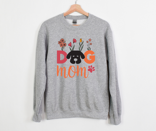 Dog Mom Dog Face Floral DTF Transfer