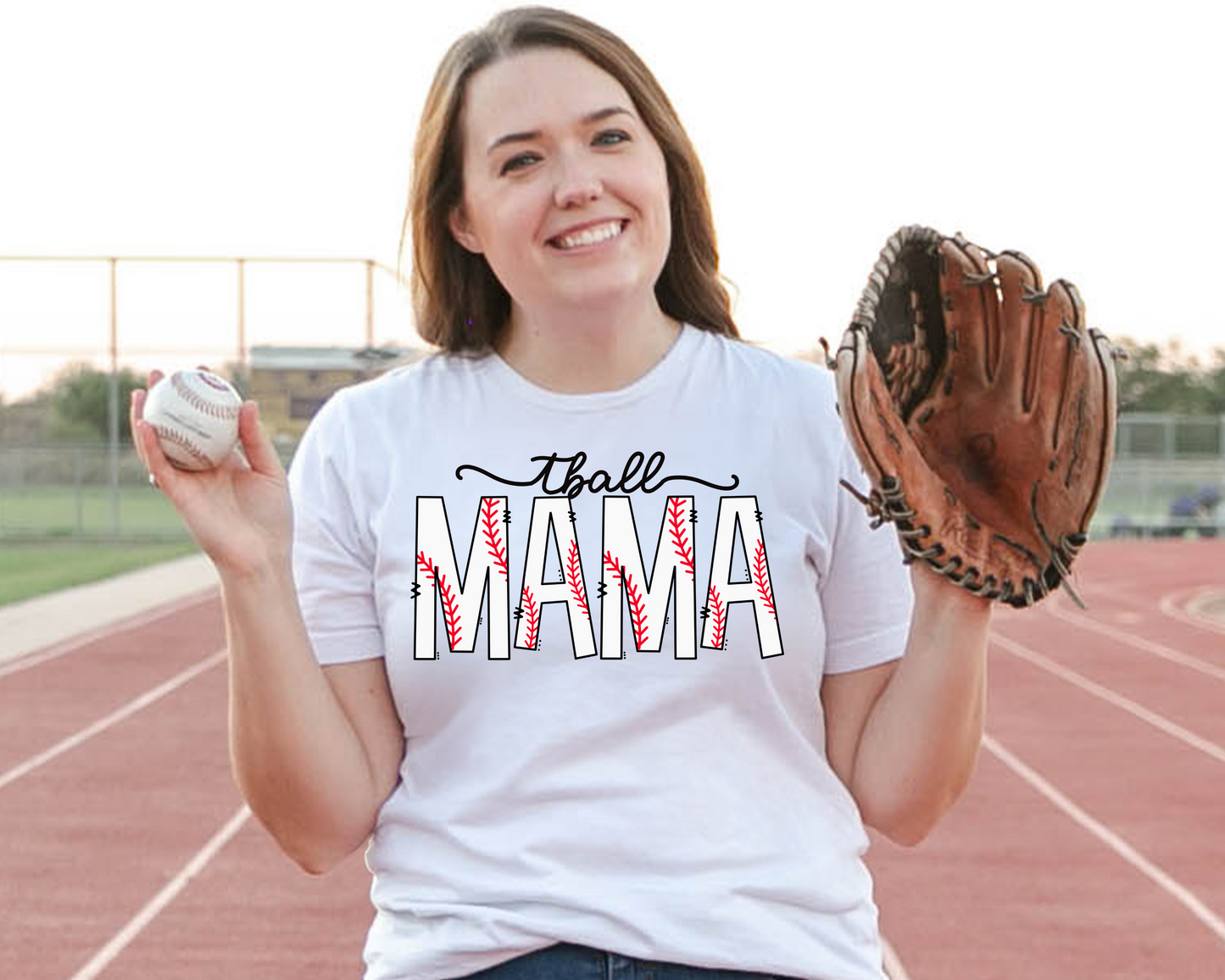 T Ball Mama Baseball