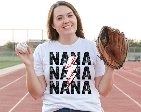 Nana Repeat Baseball Lightning Bolt