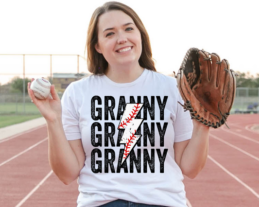 Granny Repeat Baseball Lightning Bolt