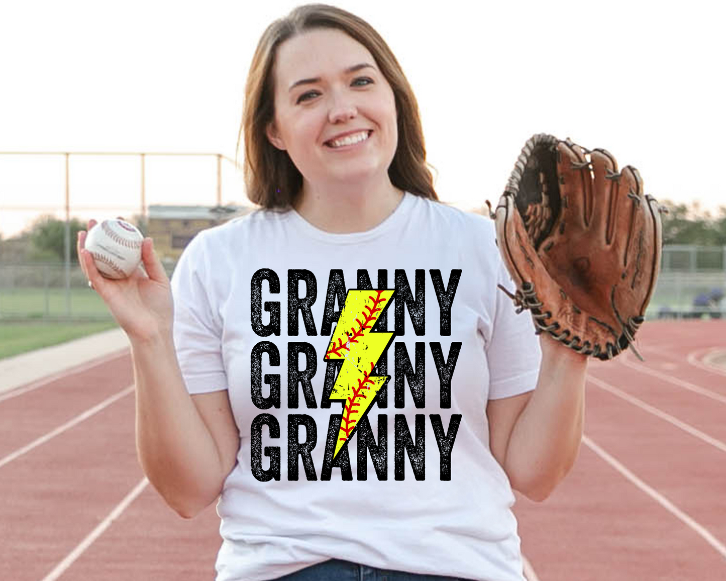Granny Repeat Softball Lightning Bolt