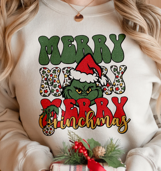 Merry Merry Merry Grinchmas DTF Transfer