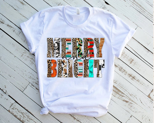 Western Merry & Bright DTF Transfer