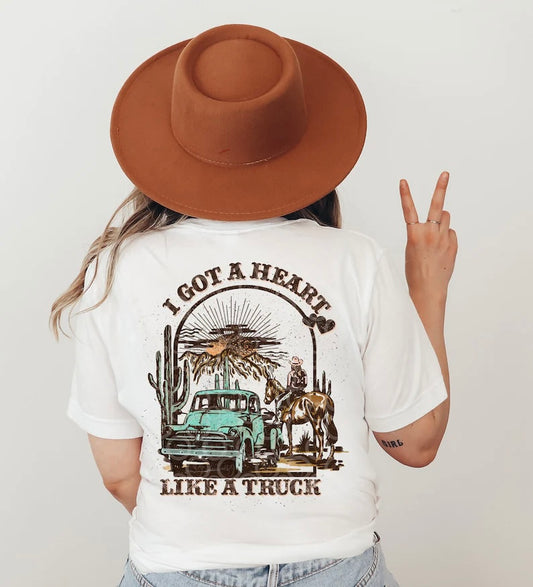 I got a heart like a truck DTF Transfer