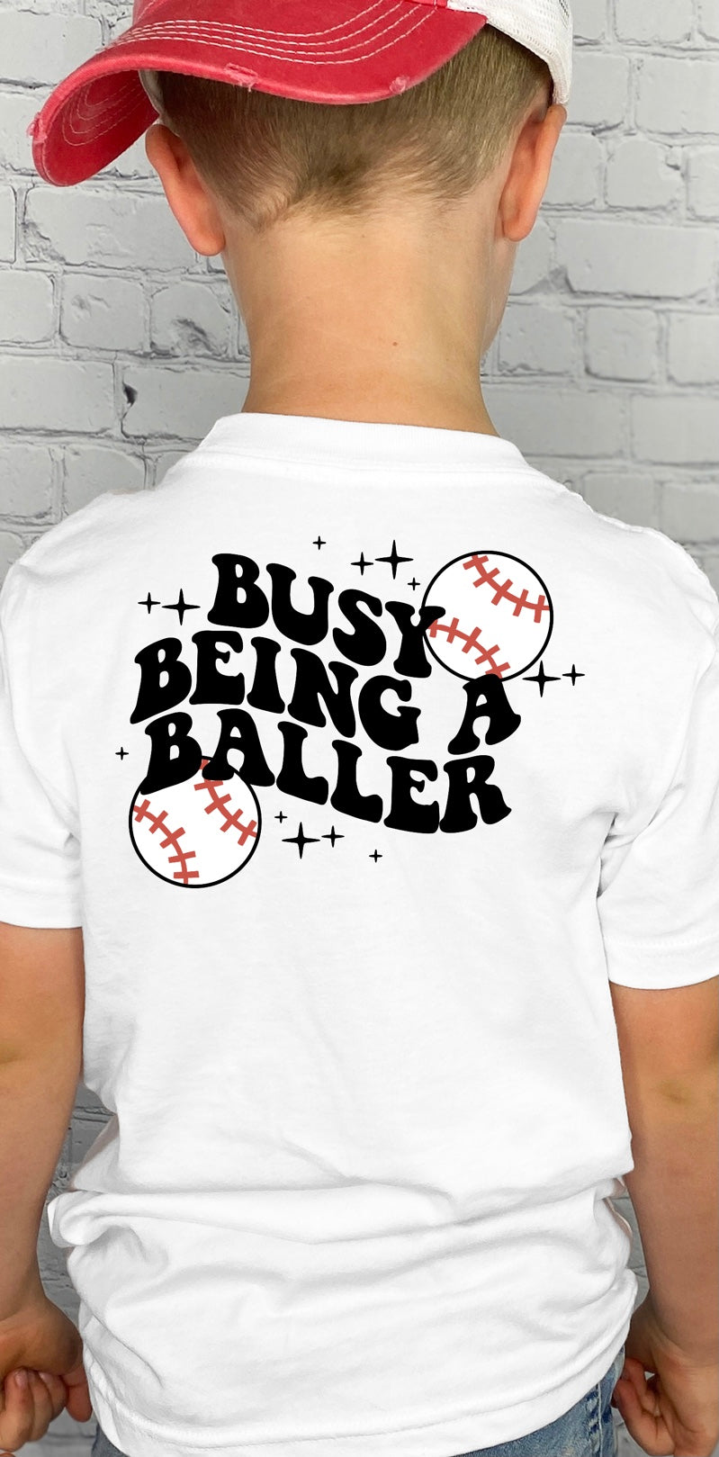 Busy Being a Baller Baseball DTF Transfer