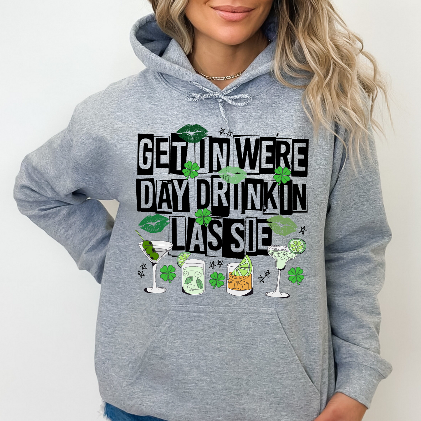 Get In Were Day Drinkin Lassie  - DTF Transfer