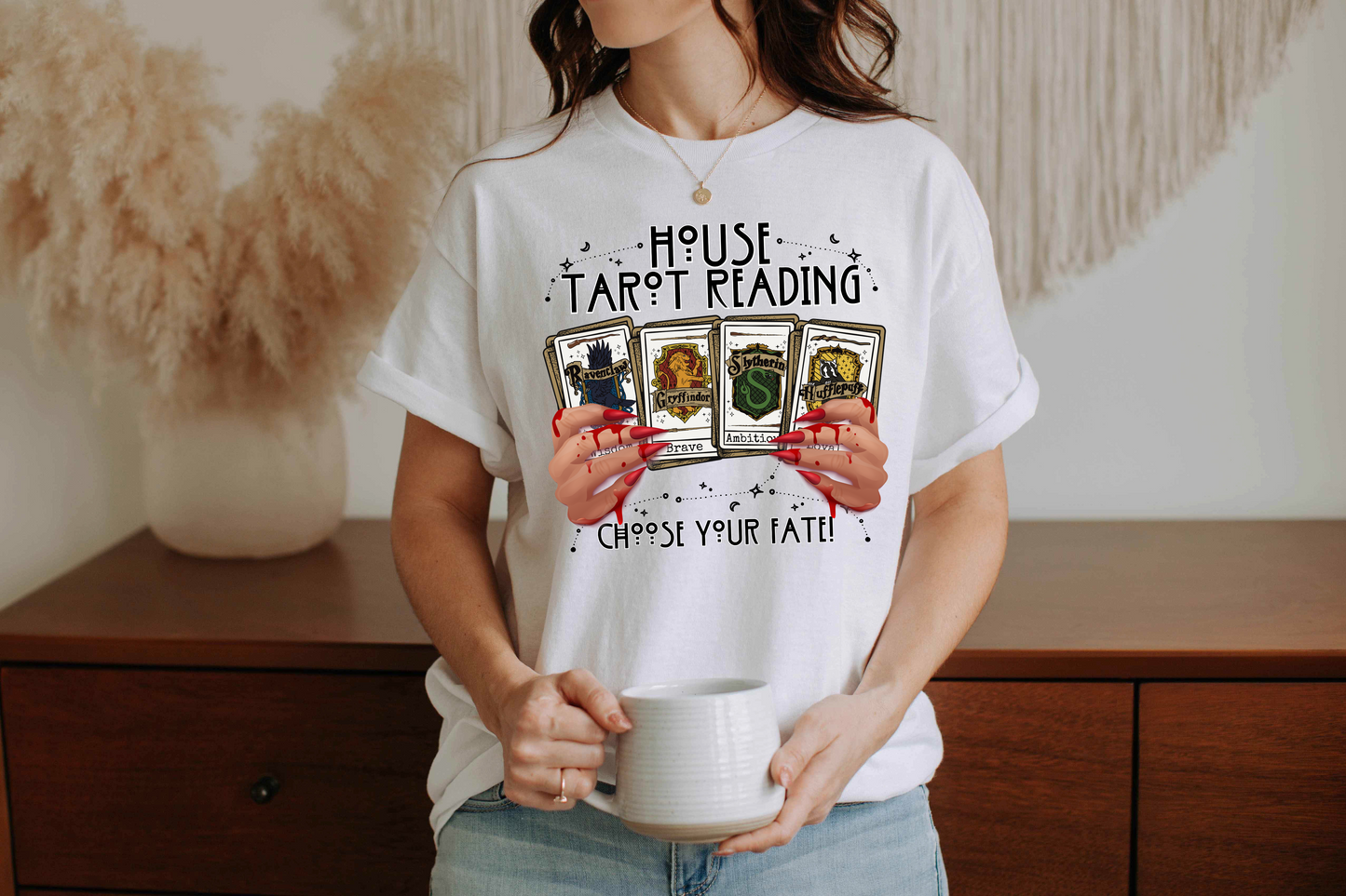 House Tarot Reading White Hands DTF Transfer