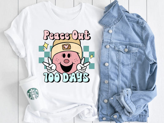 Peace out 100 days DTF Transfer