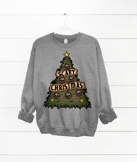 Scary Christmas Tree DTF Transfer